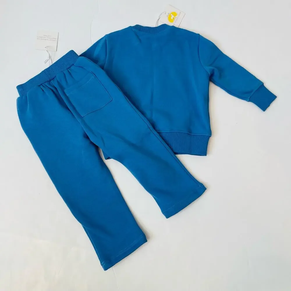 NWT The Yellow Lamb 2T Ballgame Blue Sweatsuit Set